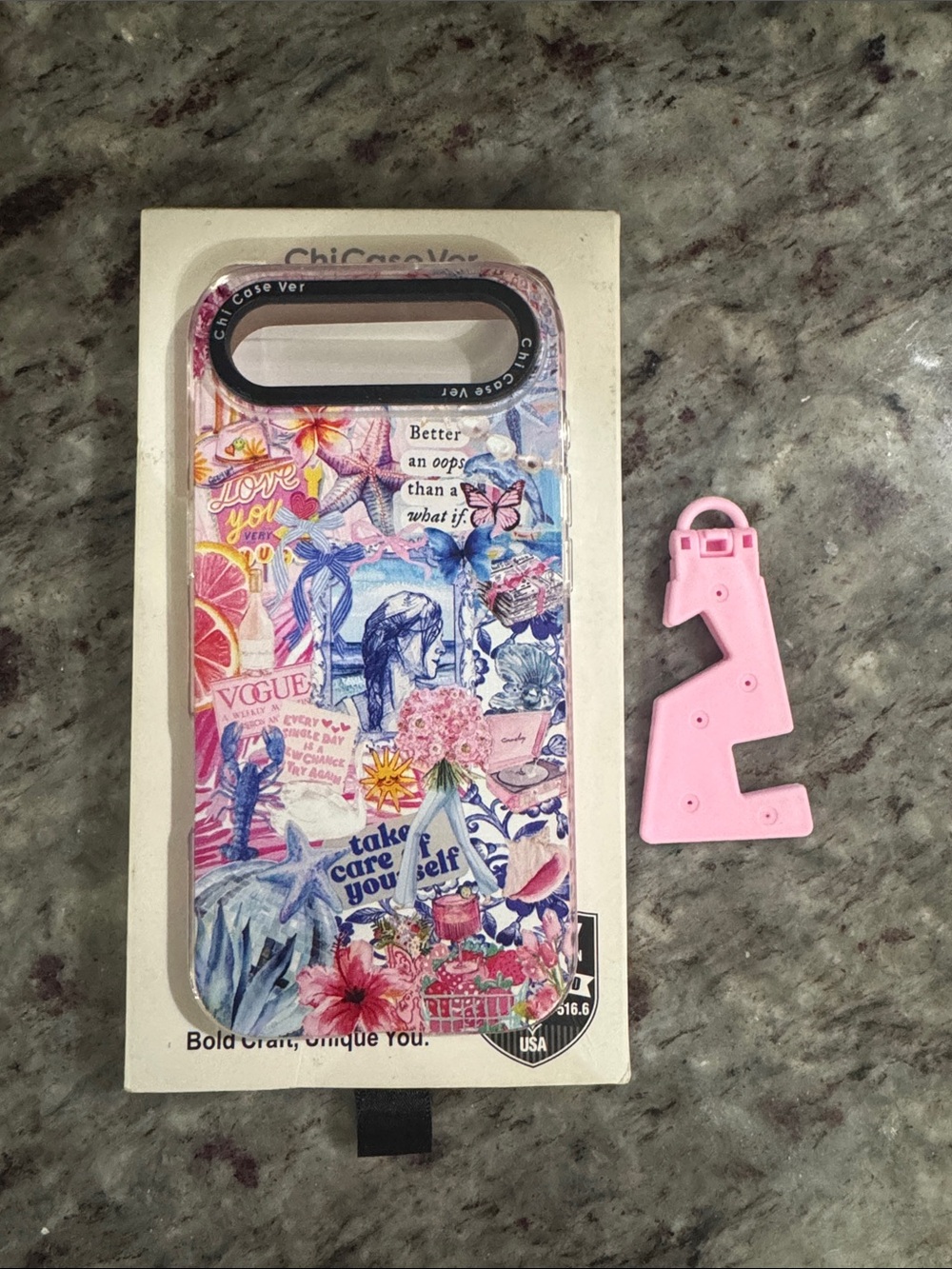 NEW iPhone 17 Air Floral Collage Phone Case - Pink & Multicolor